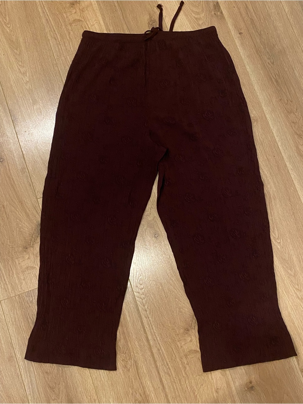 VINTAGE Rose Print wide leg pants